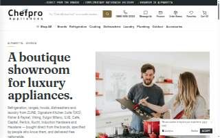 ChefPro Appliances website