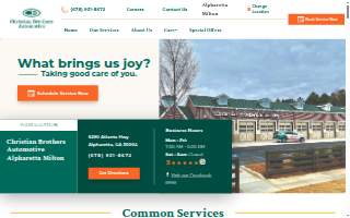 Christian Brothers Automotive Alpharetta Milton website
