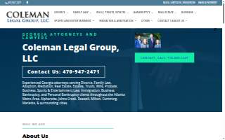 Coleman Legal Group, LLC website