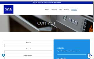 Core Appliance Repair website