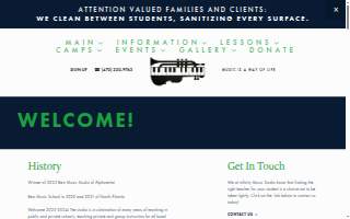 Infinity Music Studio website
