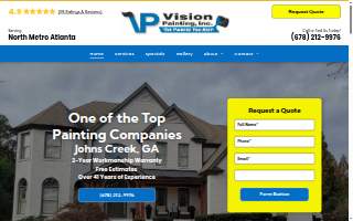Vision Painting, Inc of Alpharetta website