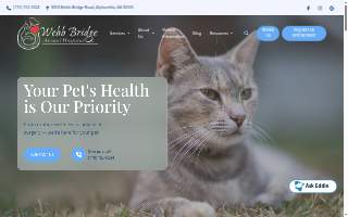 Webb Bridge Animal Hospital website