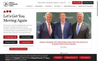 Athens Orthopedic Clinic Surgery Center website