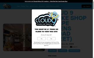 Cloud 9 Smoke Shop, Vape, & Hookah Co. of Athens website