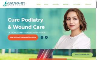 Cure Podiatry and Wound Care website
