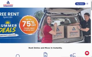 Devon Self Storage Tucson, Arizona website
