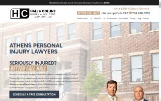 Hall & Collins Accident & Injury Lawyers website