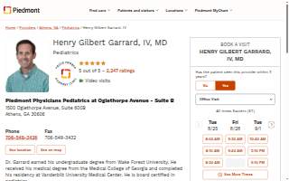 Henry Garrard, IV, MD website