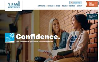Russell Orthodontics website