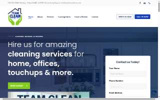 Team Clean Athens - Home and Commercial Cleaning Services website