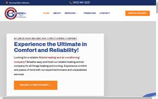 A.D. Campbell HVAC Services website