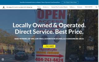 Access-A-Lock Locksmith Atlanta website