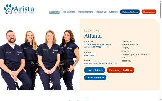 Arista Advanced Pet Care | Atlanta website