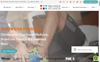 Balance Atlanta Family Chiropractic website
