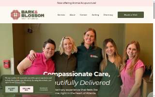 Bark and Blossom Vet Studio website