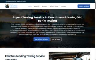 Ben`s Downtown Atlanta Towing website