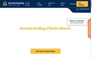 Bumble Roofing of North Atlanta website