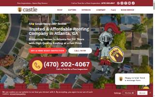 Castle Roofing website