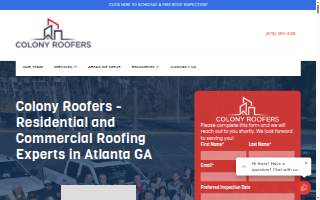 Colony Roofers website