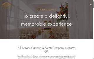 District Events & Catering website