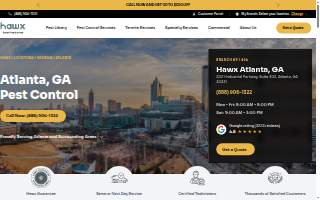 Hawx Pest Control of Atlanta website