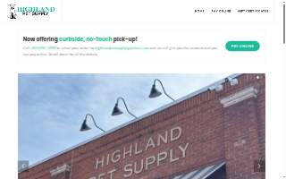 Highland Pet Supply website