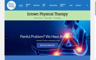 Intown Physical Therapy website