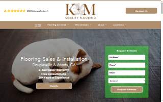 K&M Floors Atlanta website