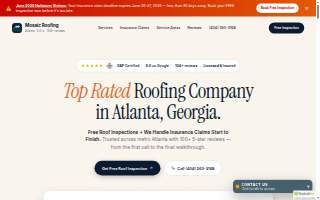 Mosaic Roofing Company LLC website