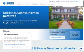 Moxie Pest Control of Atlanta website