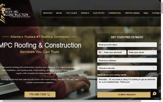 MPC Roofing & Construction of Atlanta website