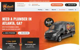 Peach Plumbing & Drain | Plumber, Drain Cleaning, Sewer Line and Tankless Water Heater Repair Atlanta website