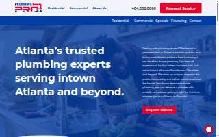PlumbingPro North Atlanta website