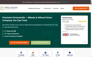 Precision Fenceworks website