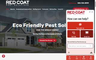 Red Coat Pest Solutions website