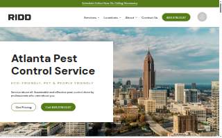 RIDD Pest Control of Atlanta website