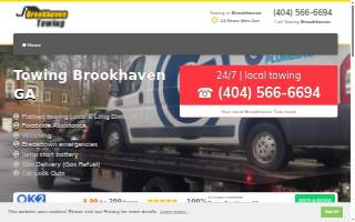 Towing Brookhaven GA of Atlanta website