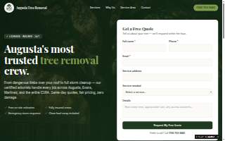 Augusta Tree Removal website