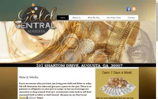 Gold Central Augusta website