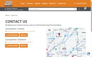 City Dog Market website