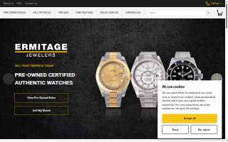 Ermitage Jewelers website