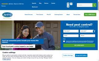 Active Pest Control website