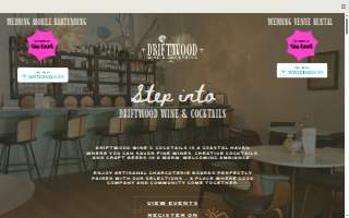 Driftwood Wine & Cocktails website
