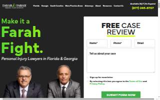 Farah & Farah | Brunswick Personal Injury and Car Accident Lawyers website