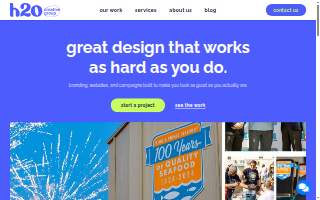 h2o creative group website