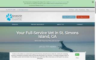 Seaside Veterinary Hospital website