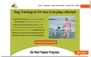 Sunshine K9 Training LLC of Brunswick website