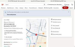 Walgreens Pharmacy website