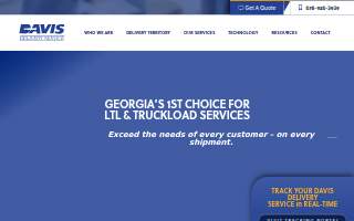 Davis Delivery Service website